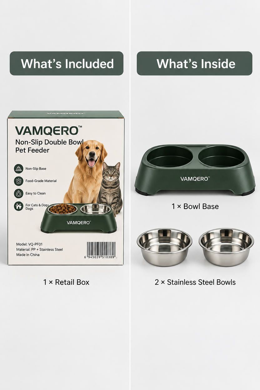 Non-Slip Double Bowl Pet Feeder detail view 10